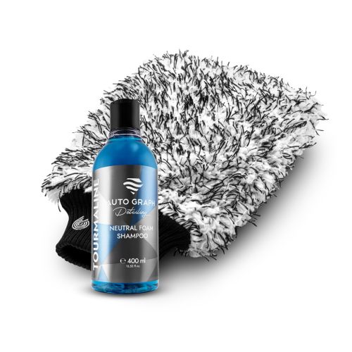 Auto Graph Tourmaline Blue 400ml & Cleantle Teddy Bear - Autoschampoo mit Waschehandschuh