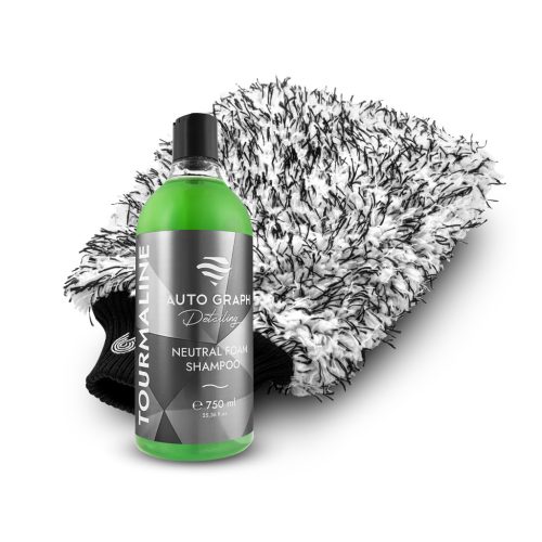 Auto Graph Tourmaline Green 750ml & Cleantle Teddy Bear - Autoschampoo mit Waschehandschuh