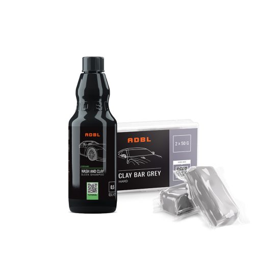 ADBL Wash and Clay 0,5L & Clay Bar Grey - Lackreinigungs-Knete Set